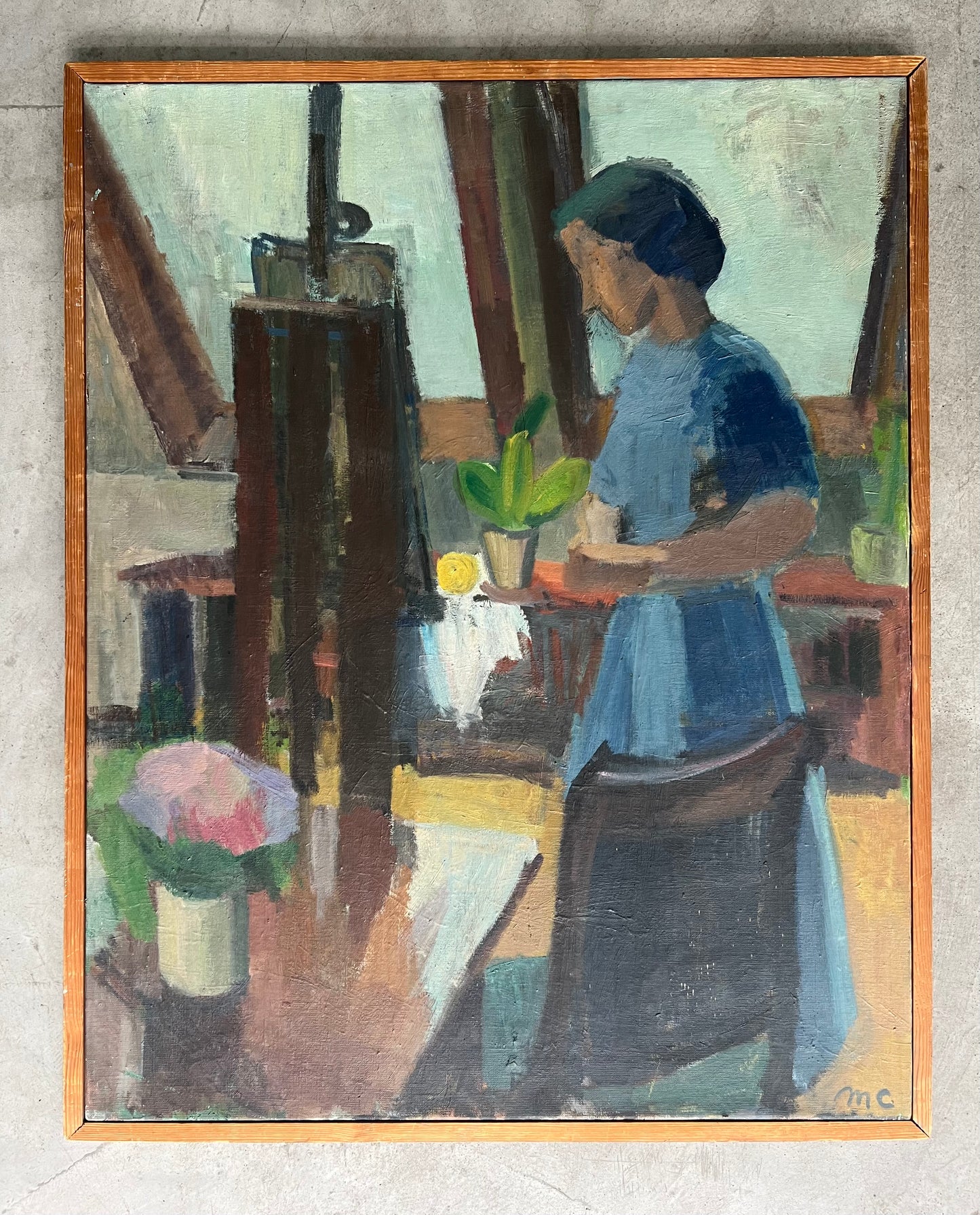 Margrethe Clausen. Painter by the easel