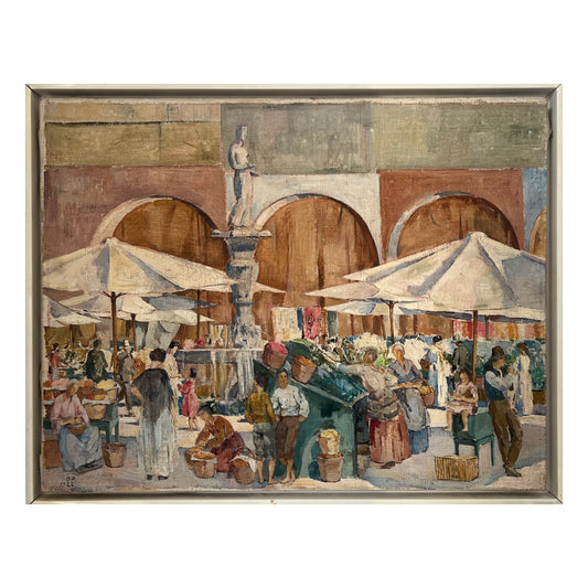 Oda Peters. Market in Verona, 1922