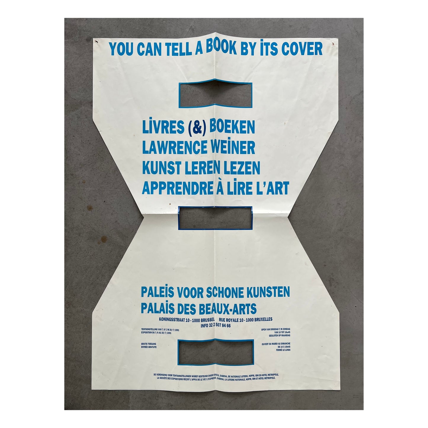 Lawrence Weiner. Exhibition poster, 1991