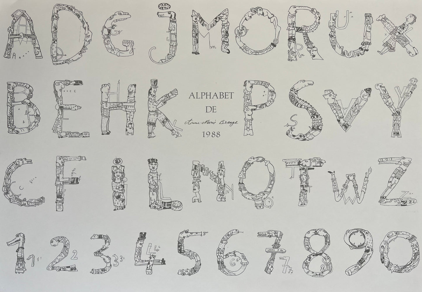 Anne-Marie Brauge. "Alphabet de Anne-Marie Brauge", 1988